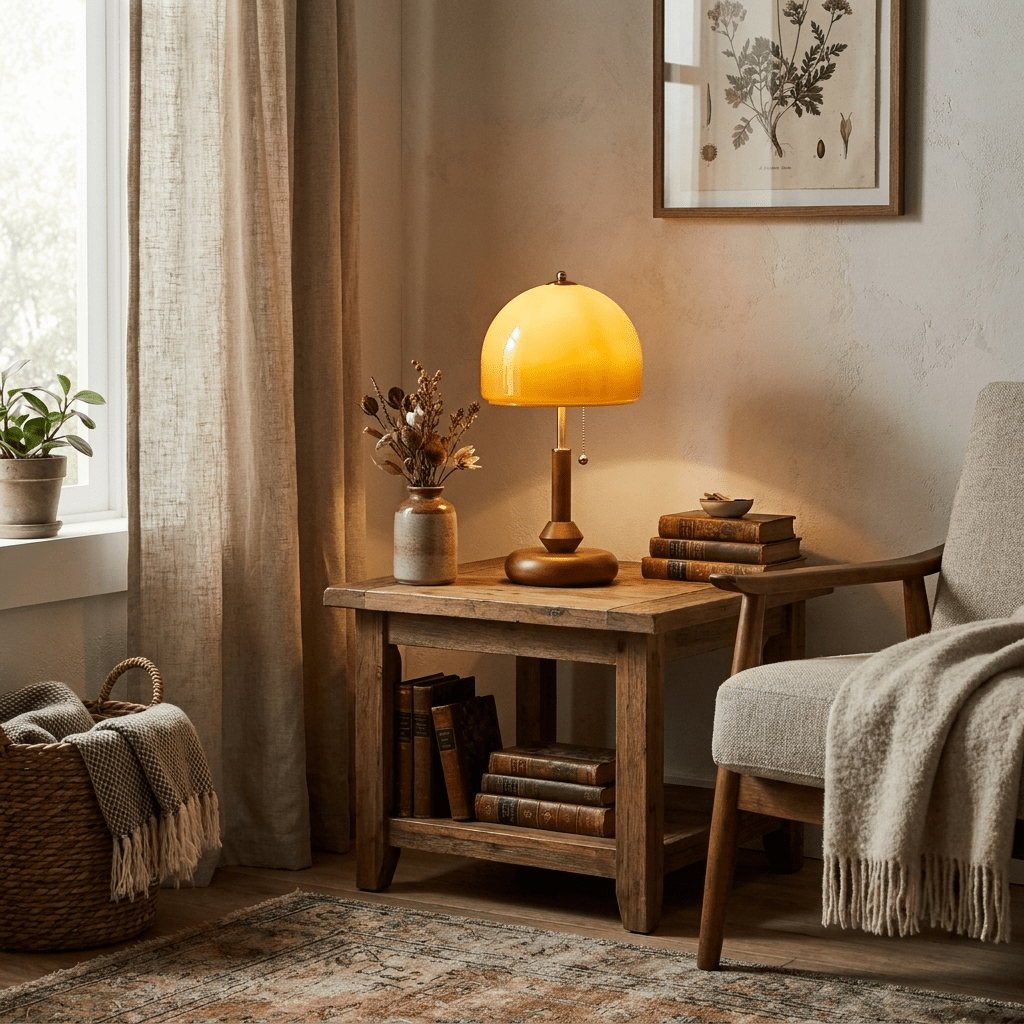 Dome Wooden Table Lamp