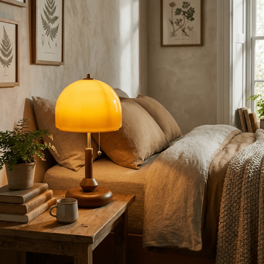 Dome Wooden Table Lamp