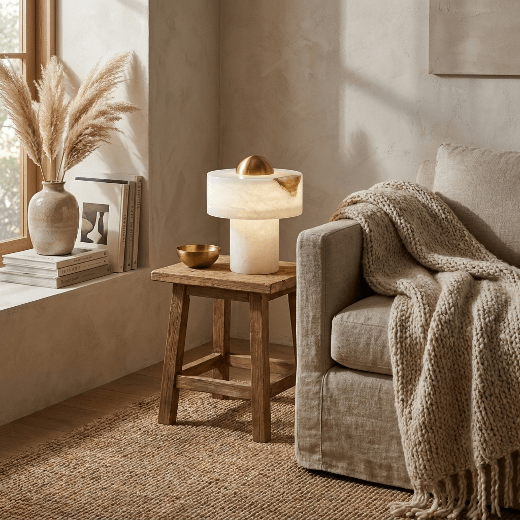 Dome Alabaster Table Lamp