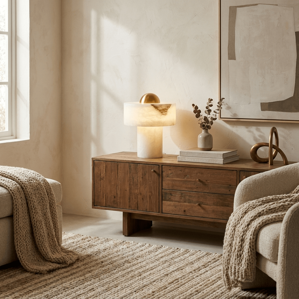 Dome Alabaster Table Lamp
