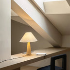 Travertine Column Table Lamp