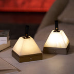 Luma Cube Alabaster Portable Lamp