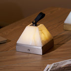 Luma Cube Alabaster Portable Lamp