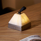 Luma Cube Alabaster Portable Lamp