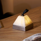Luma Cube Alabaster Portable Lamp