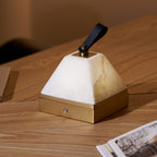 Luma Cube Alabaster Portable Lamp
