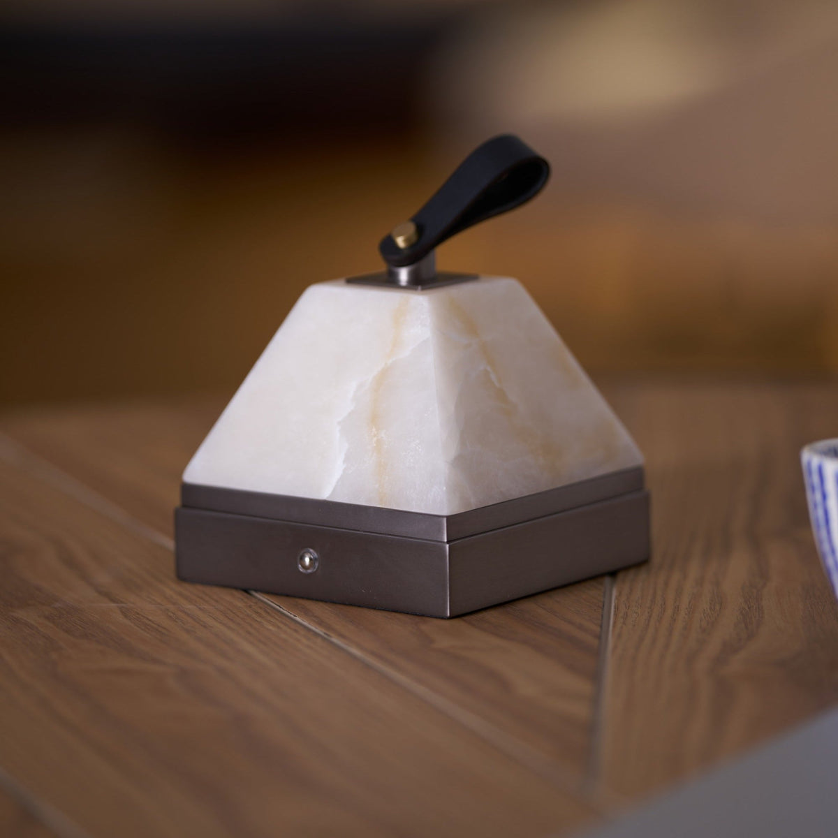 Luma Cube Alabaster Portable Lamp