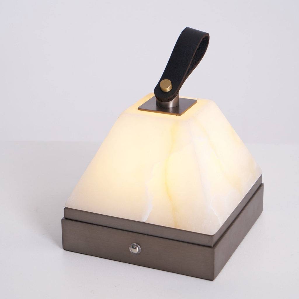 Luma Cube Alabaster Portable Lamp