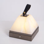 Luma Cube Alabaster Portable Lamp