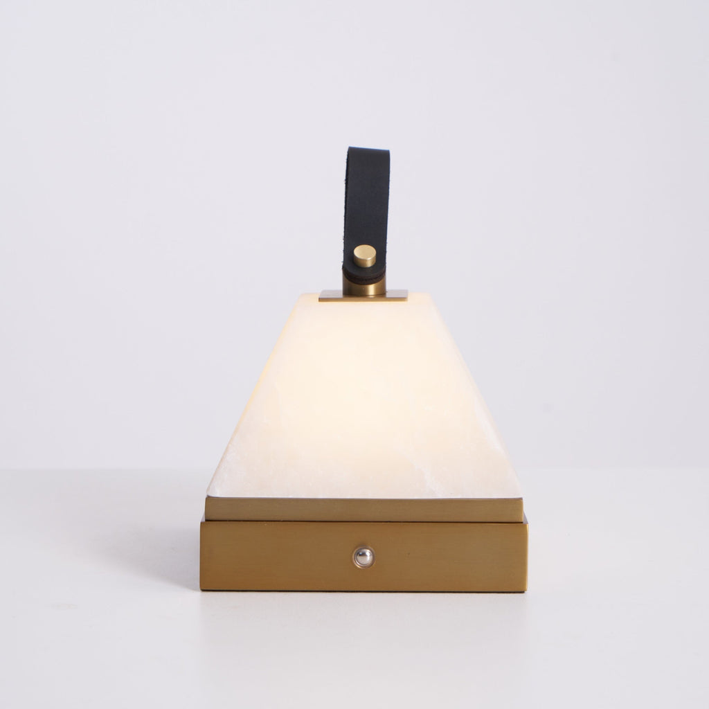 Luma Cube Alabaster Portable Lamp