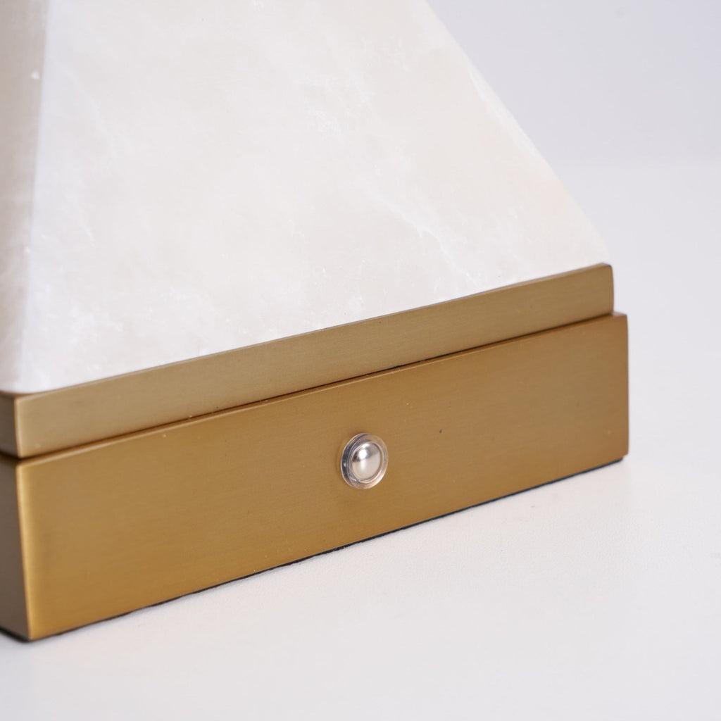 Luma Cube Alabaster Portable Lamp