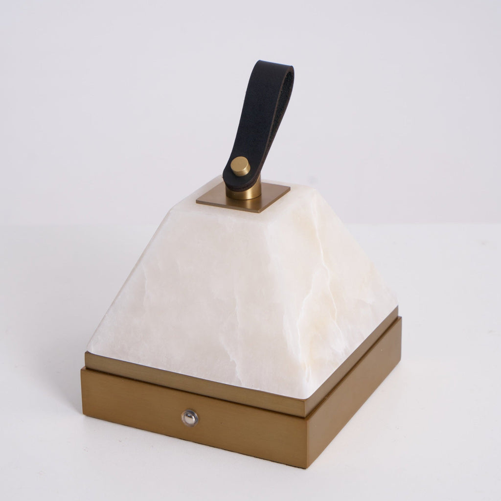 Luma Cube Alabaster Portable Lamp