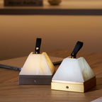 Luma Cube Alabaster Portable Lamp
