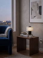 Tiered Obelisk Alabaster Table Lamp