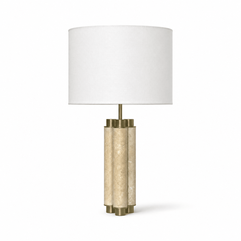 Colonnade Travertine Table Lamp
