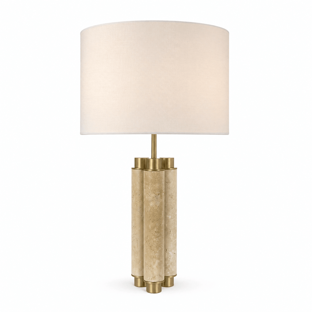 Colonnade Travertine Table Lamp