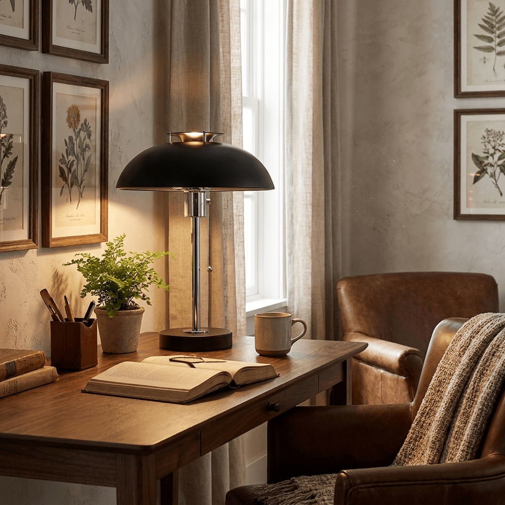 Domo Chrome Mushroom Table Lamp