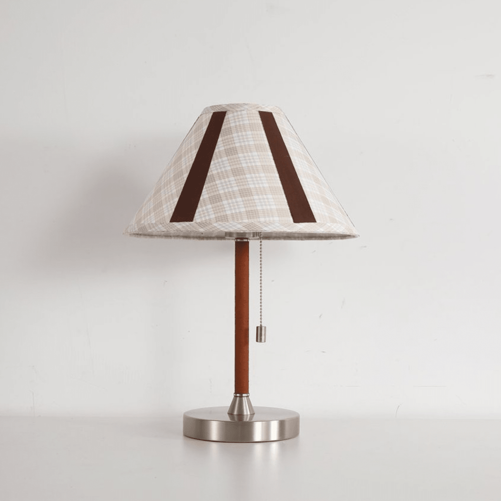 Briar Leather Trim Fabric Table Lamp