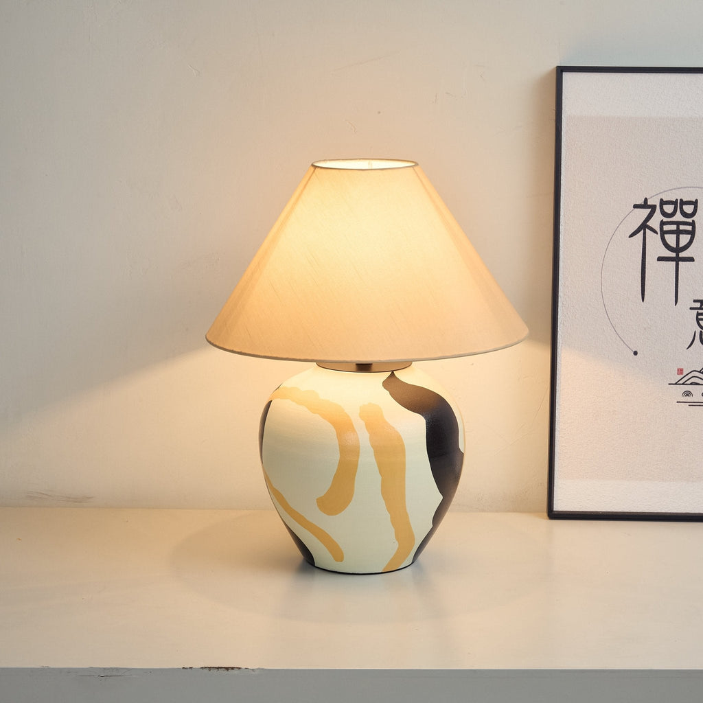 Abstract Pattern Ceramic Table Lamp