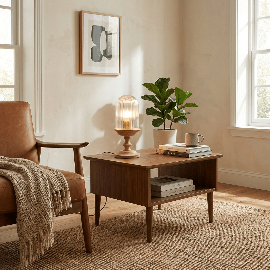 Calyra Ribbed Table Lamp