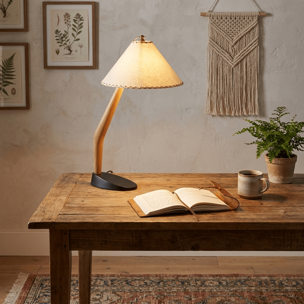 Driftwood Tilt Table Lamp