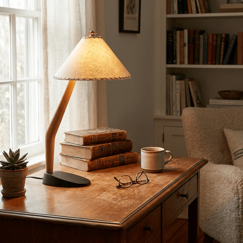 Driftwood Tilt Table Lamp