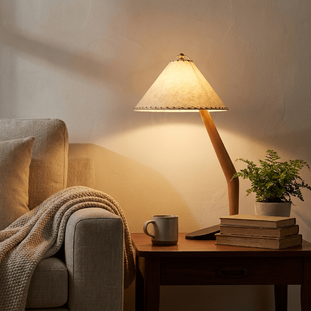 Driftwood Tilt Table Lamp