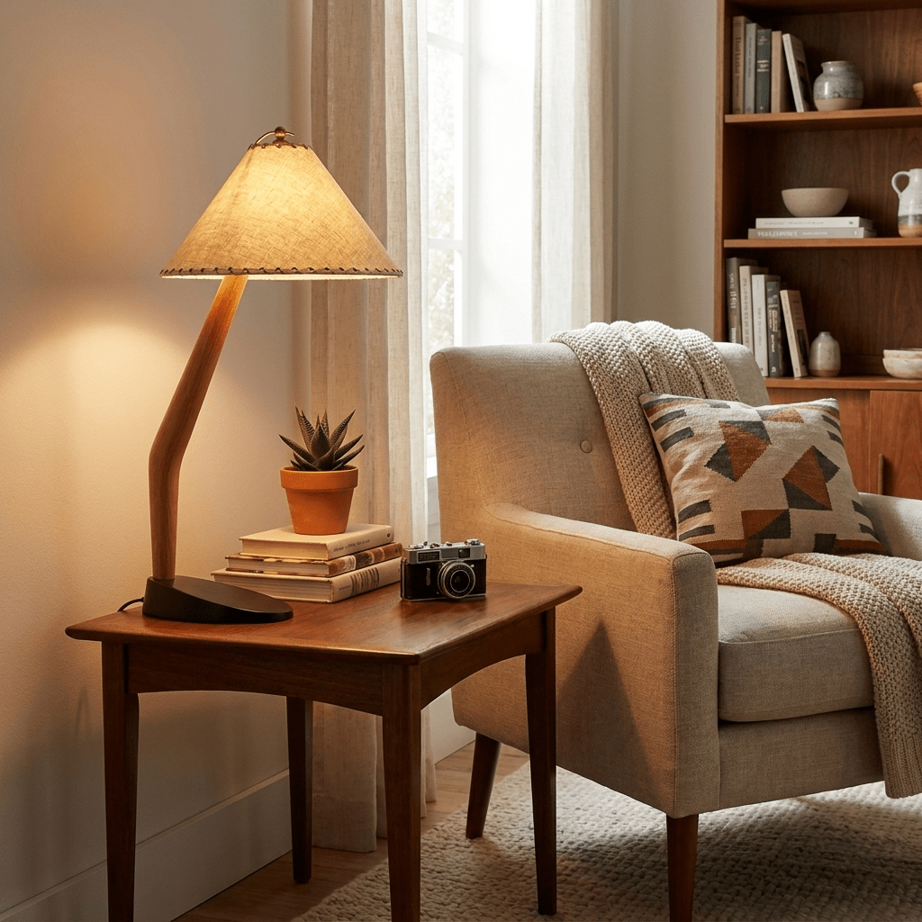Driftwood Tilt Table Lamp