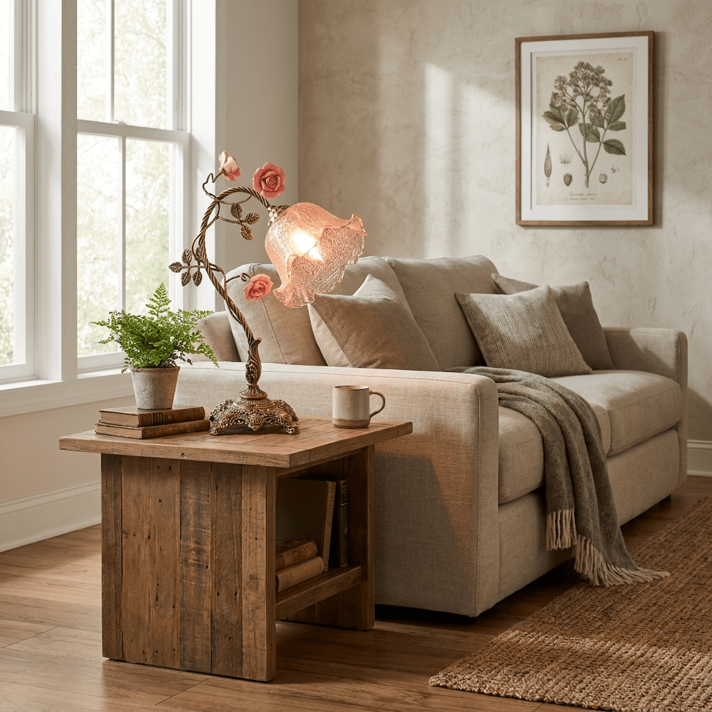Campanella Vintage Rose Table Lamp