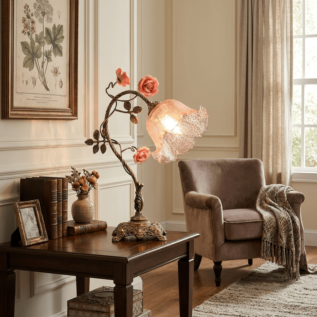 Campanella Vintage Rose Table Lamp
