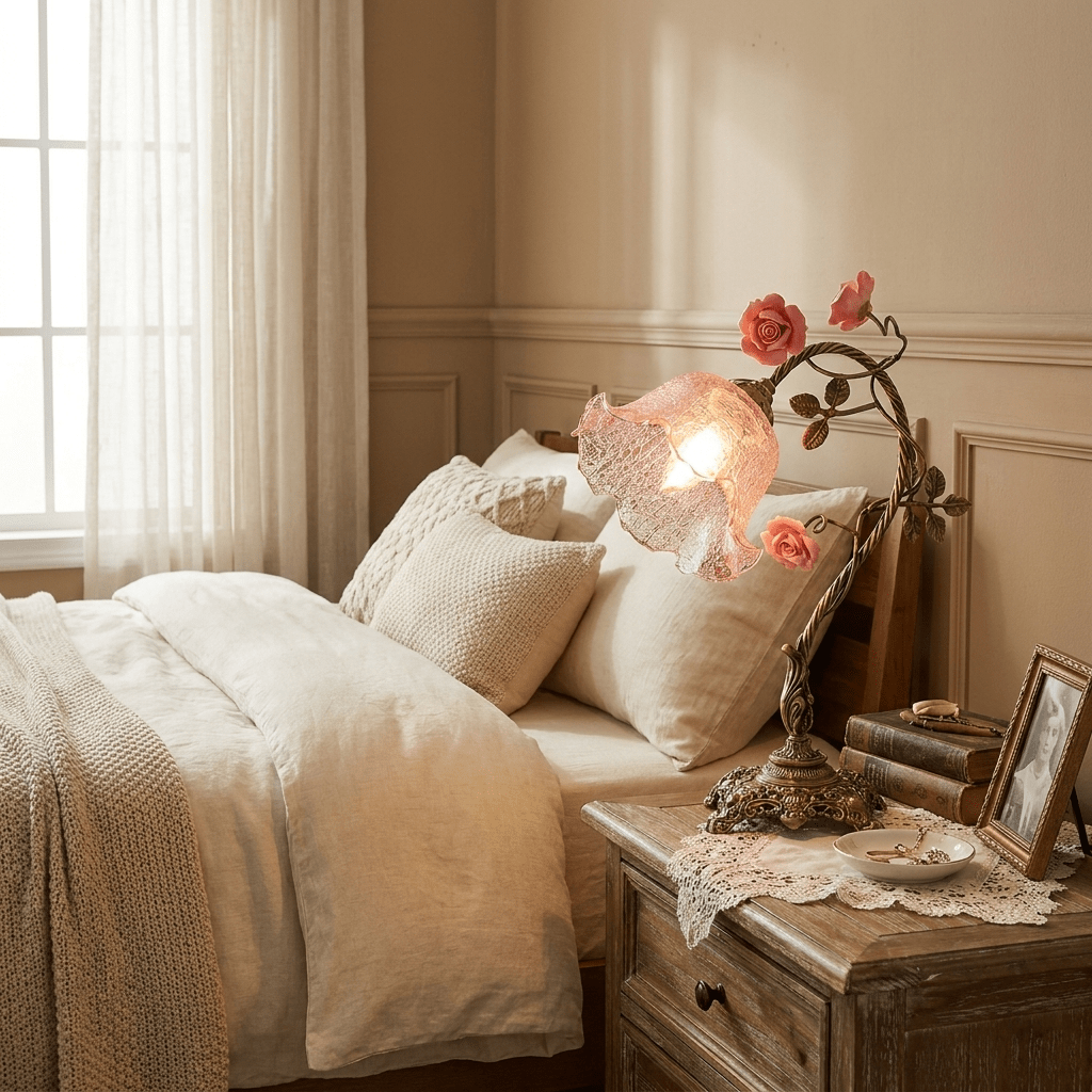 Campanella Vintage Rose Table Lamp
