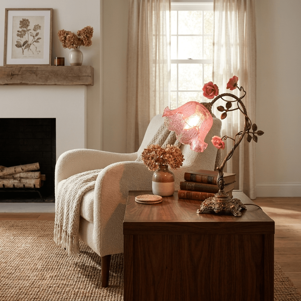 Campanella Vintage Rose Table Lamp