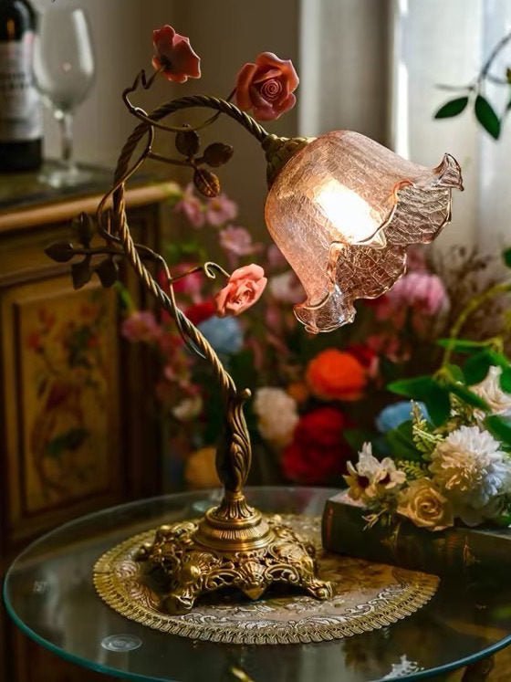 Campanella Vintage Rose Table Lamp