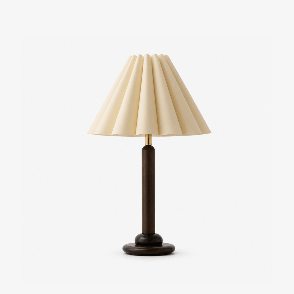 Plisse Pleated Wood Table Lamp