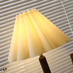 Plisse Pleated Wood Table Lamp