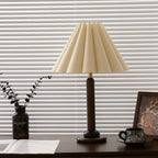 Plisse Pleated Wood Table Lamp