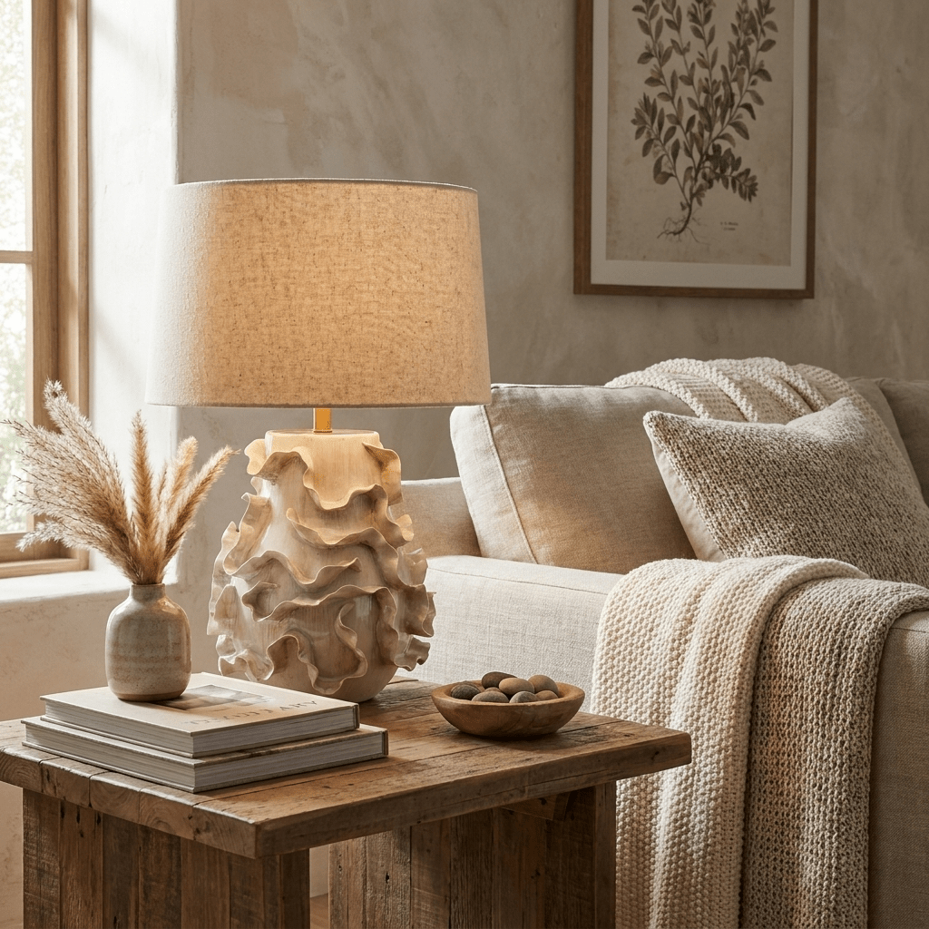 Increspa Ruffled Ceramic Table Lamp