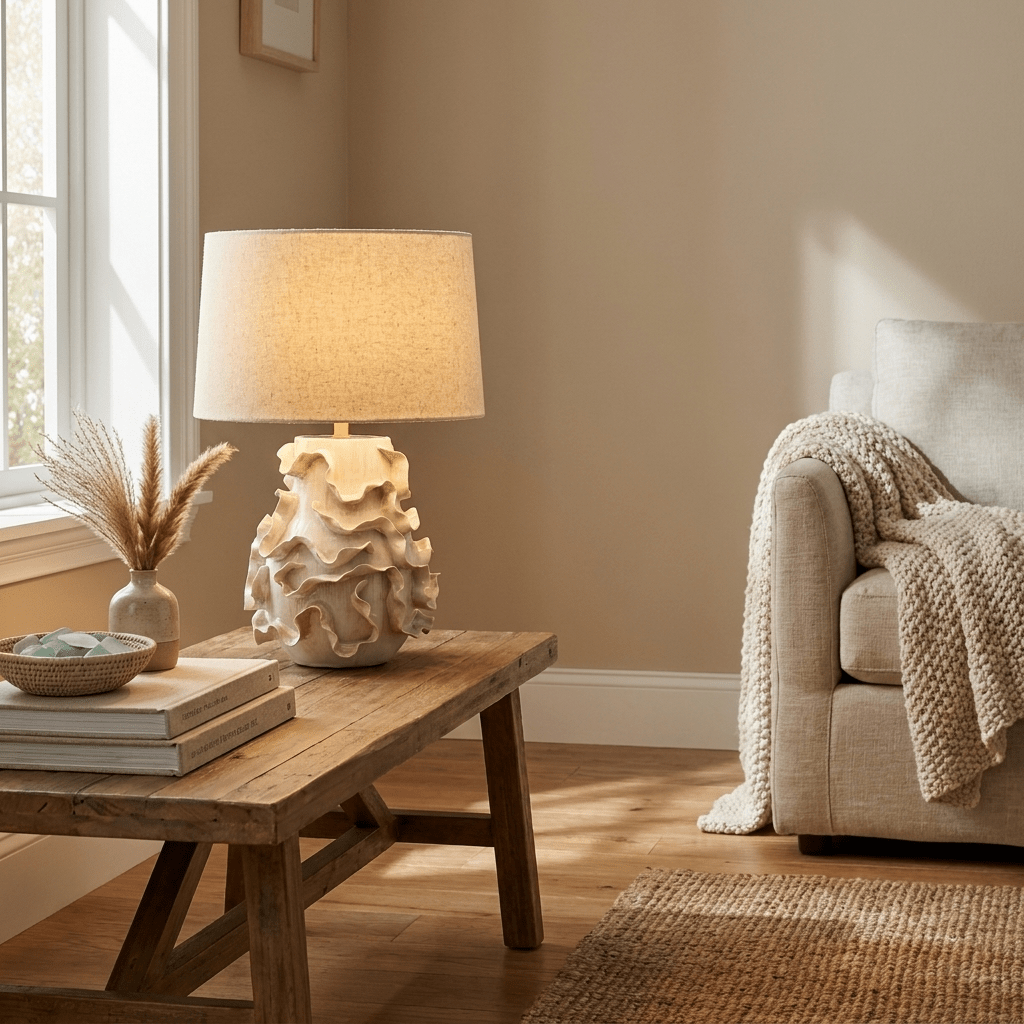 Increspa Ruffled Ceramic Table Lamp
