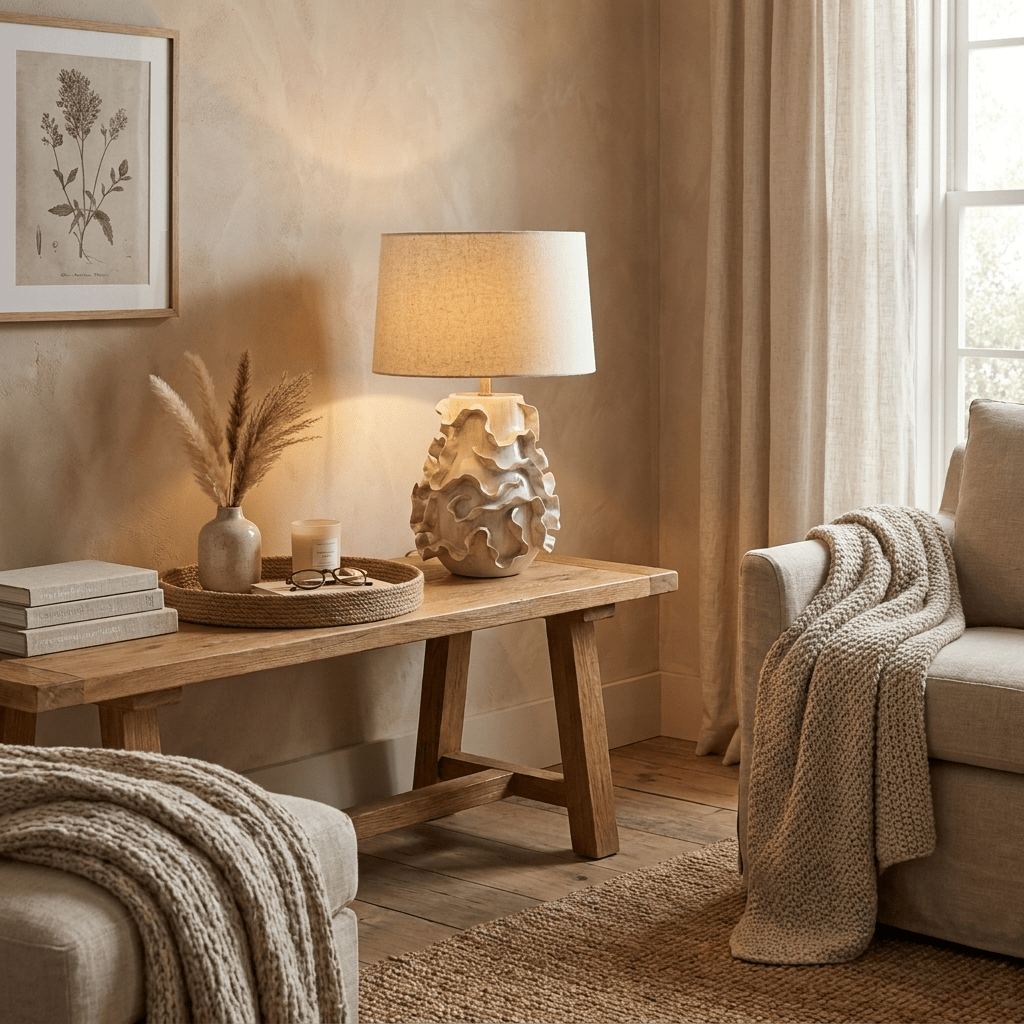 Increspa Ruffled Ceramic Table Lamp