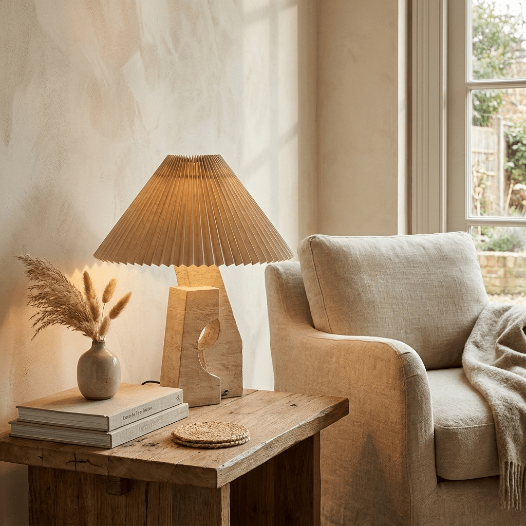 Arch Form Pleated Table Lamp