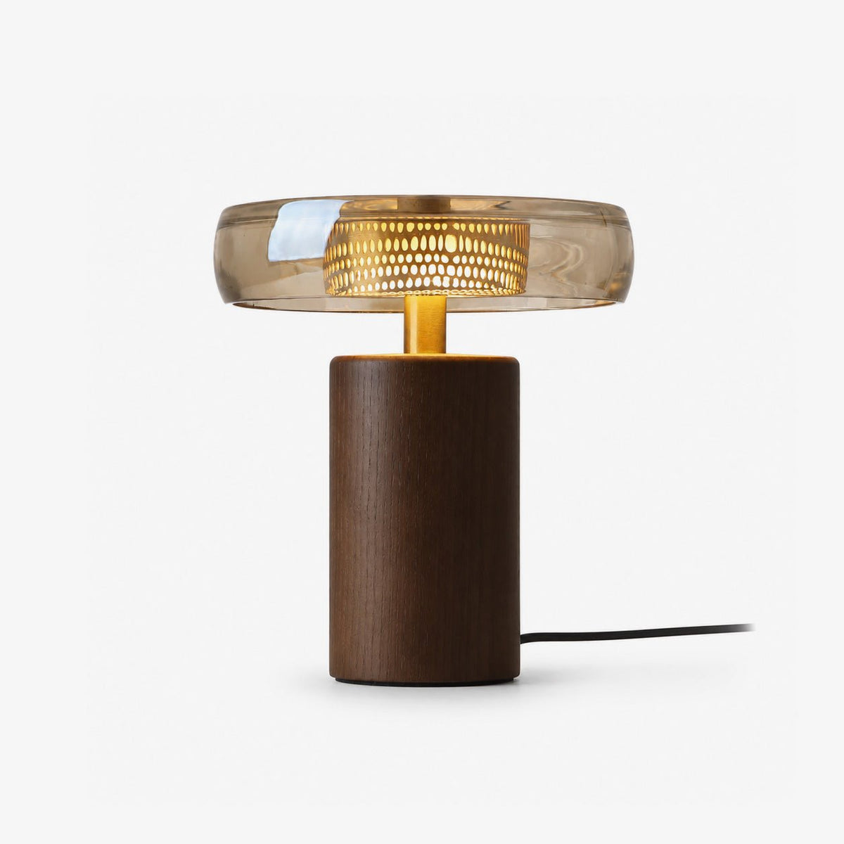 Cognac Disc Table Lamp