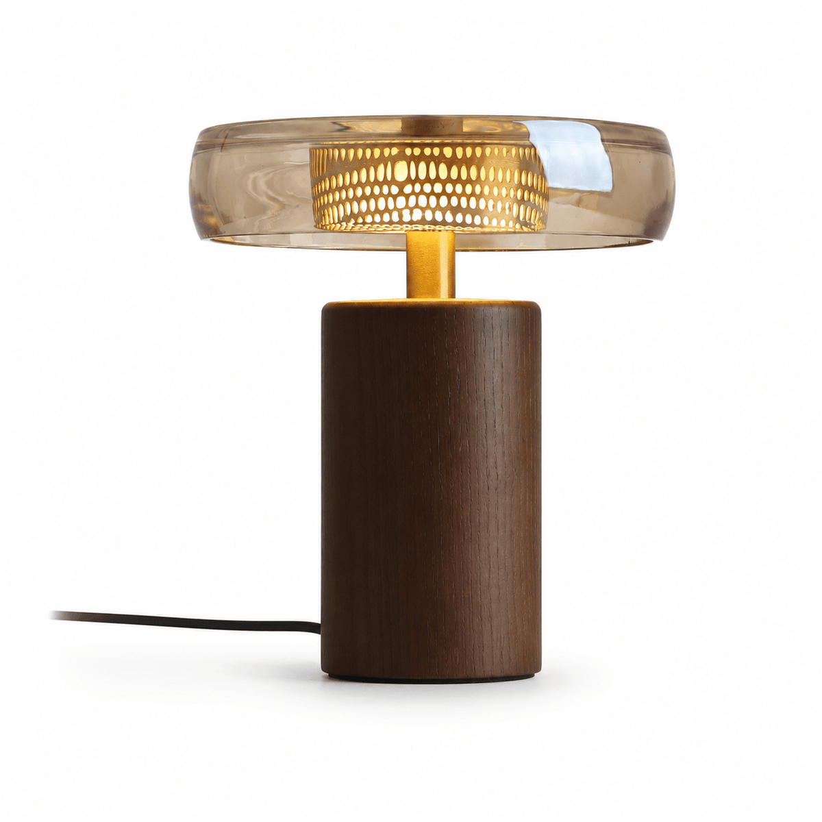 Cognac Disc Table Lamp