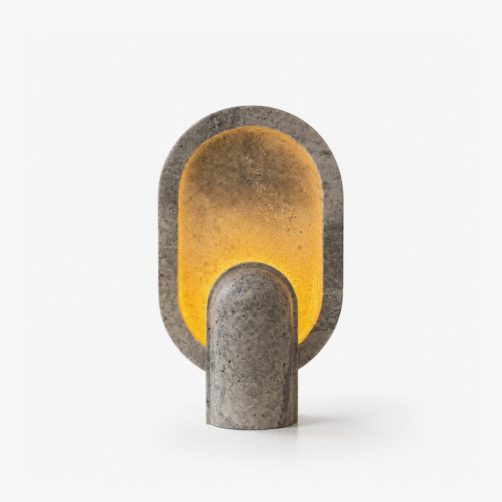 Eclipse Travertine Table Lamp