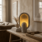 Eclipse Travertine Table Lamp
