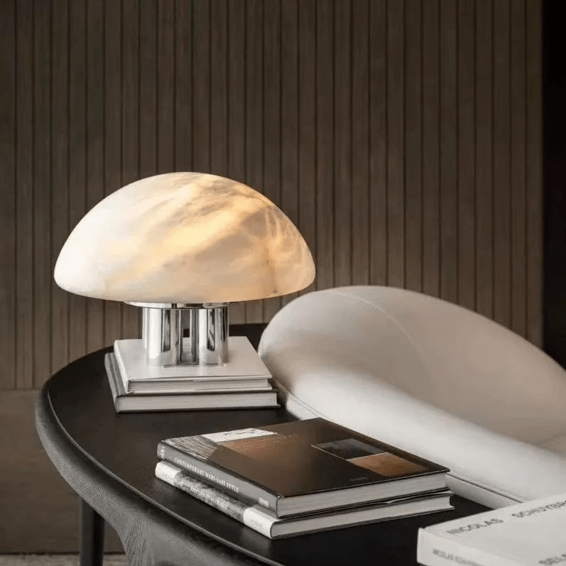 Mira Alabaster Mushroom Table Lamp