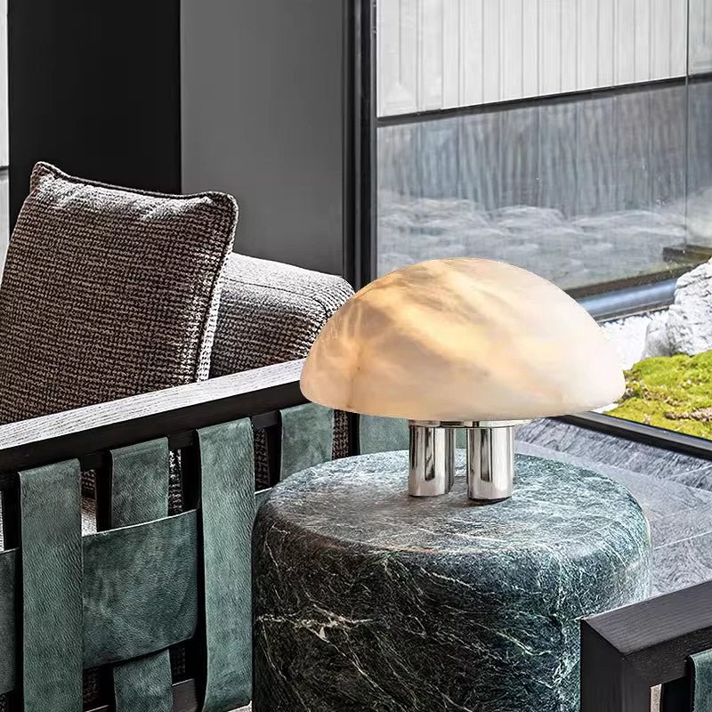 Mira Alabaster Mushroom Table Lamp