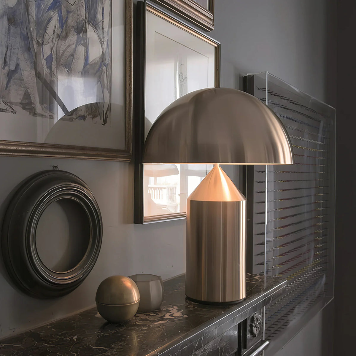 Dorsey Brass Mushroom Table Lamp