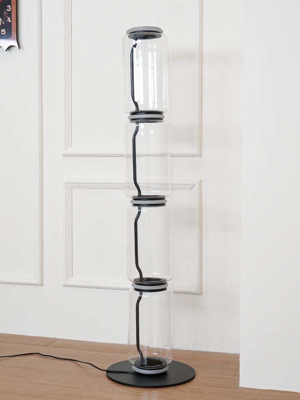 Bamboo Glass Floor Lamp