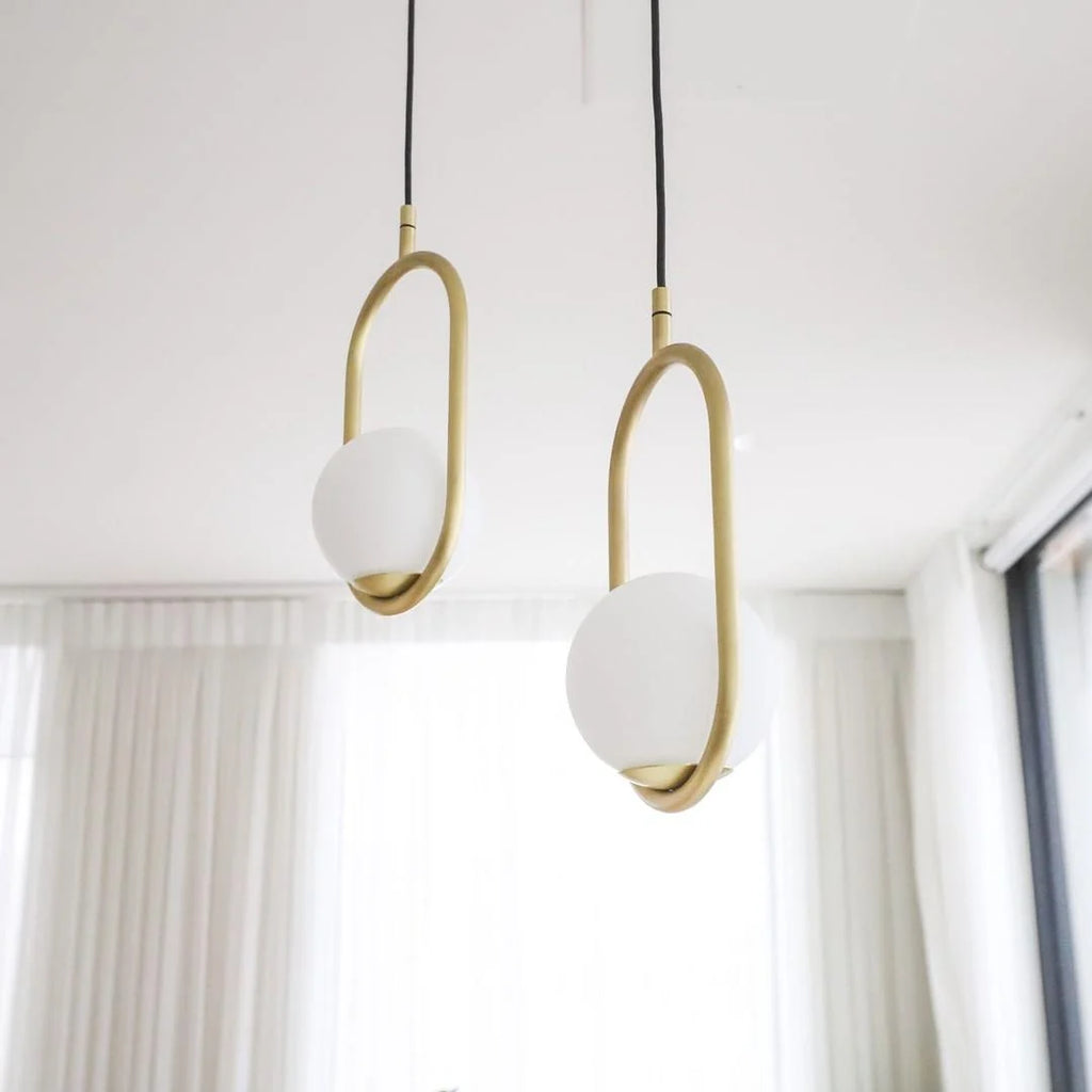 Loop Brass Pendant Light