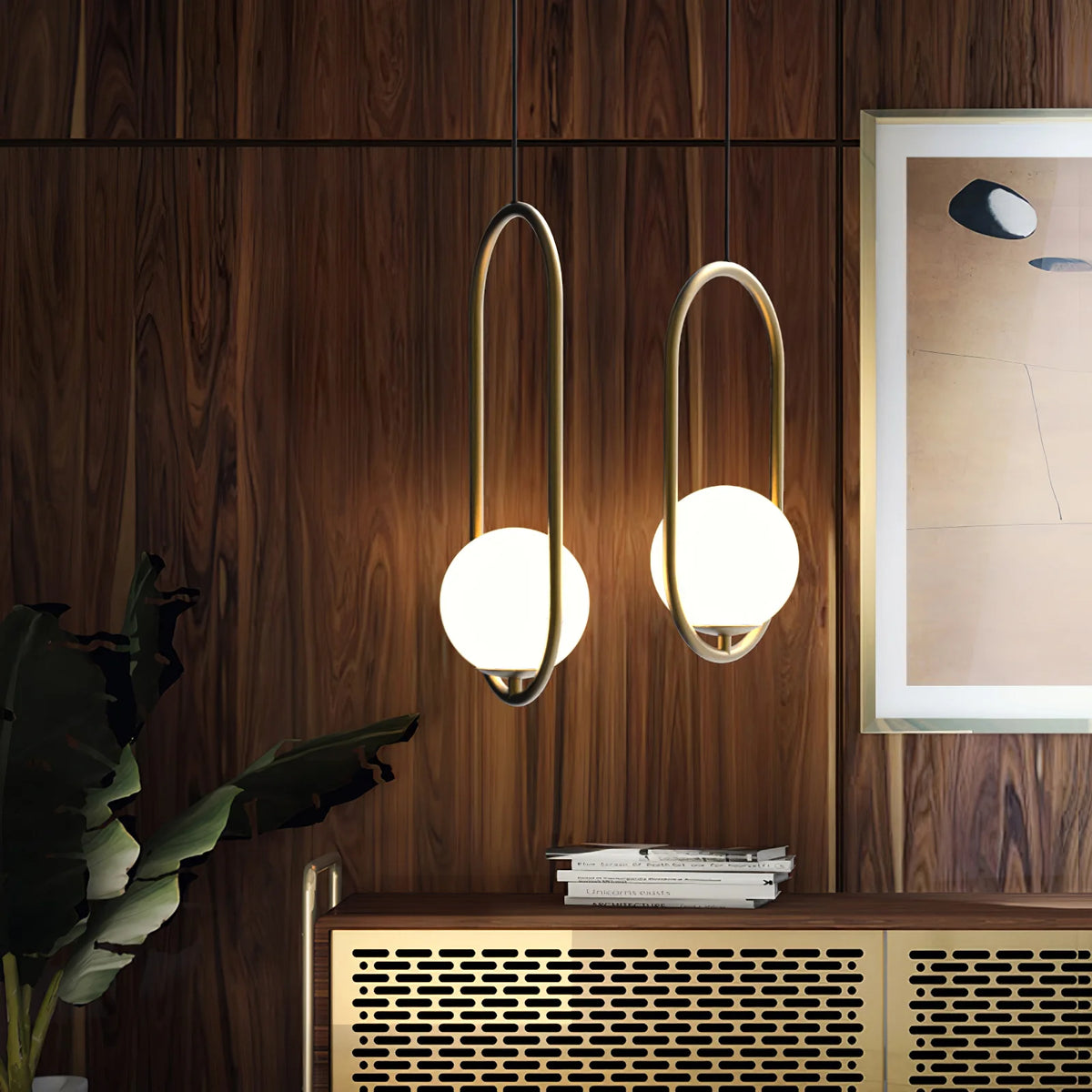 Loop Brass Pendant Light